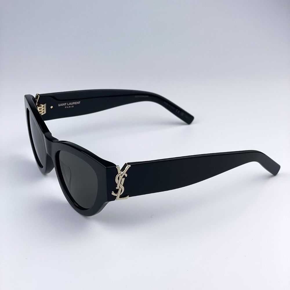 Saint Laurent SLM94 001 BRAND NEW Sunglasses Black Grey Cat Eye Women - Picture 9 of 15